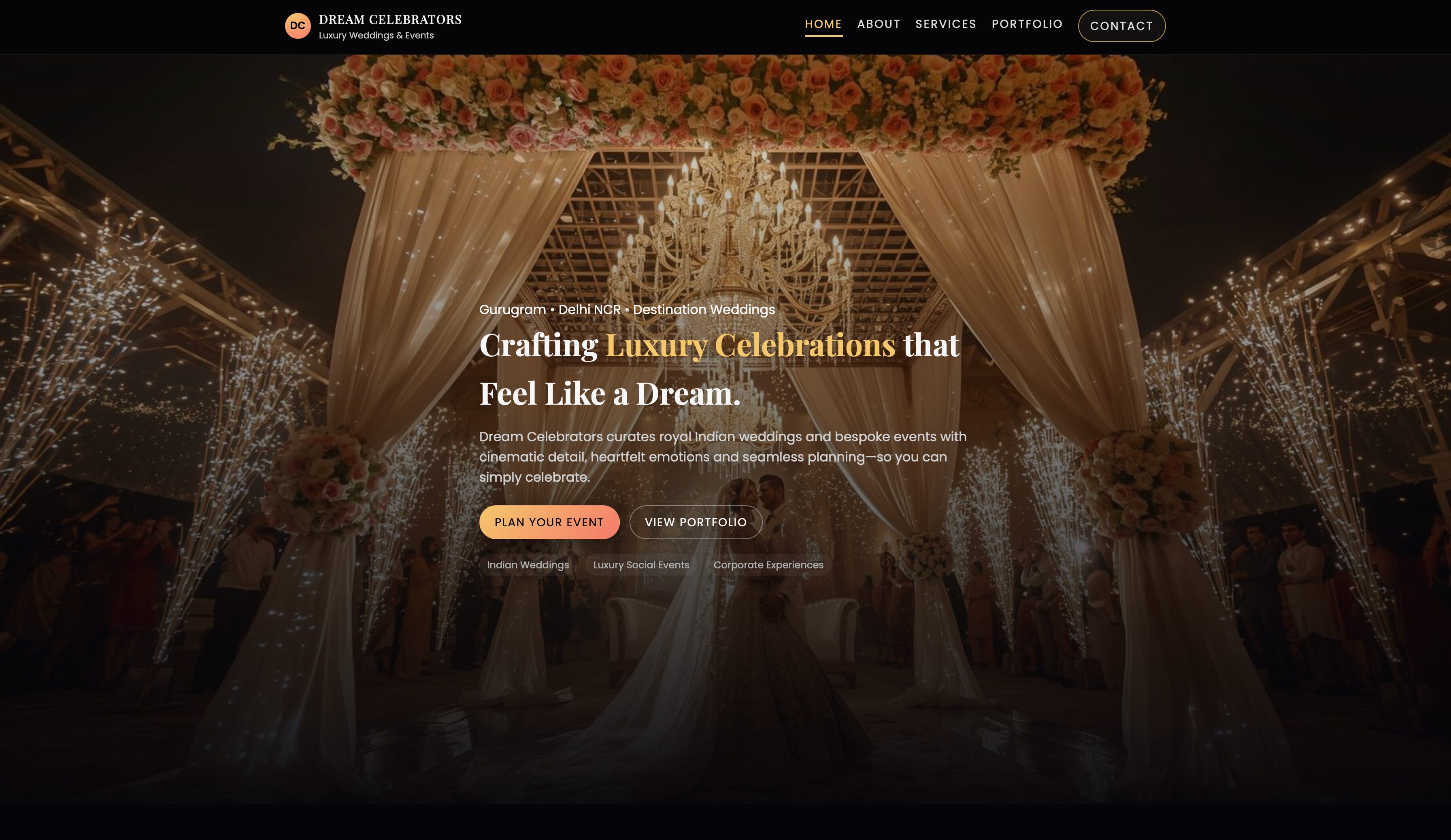 Dream Celebrators – Event Management Website